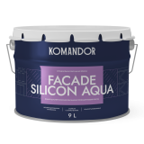KOMANDOR FACADE SILICON AQUA Глубокоматовая водоотталкивающая краска , 9л
