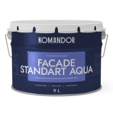 KOMANDOR Facade Standart Aqua Атмосферостойкая фасадная краска, 9л